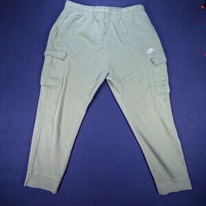 Nike Sport Club Fleece Cargo Jogger Sweatpant Mint Green Men CD3129 Size XXL EUC